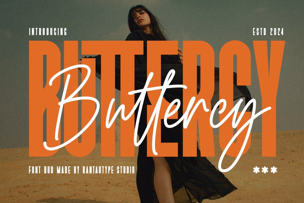 Buttercy Font Family website image