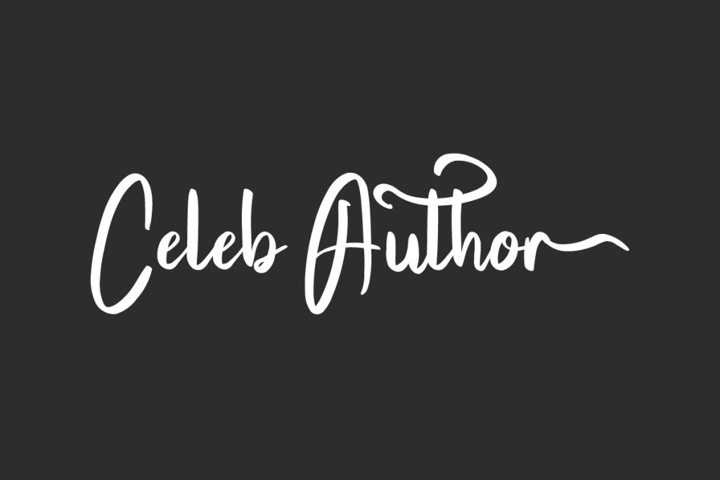 Celeb Author Demo Font website image