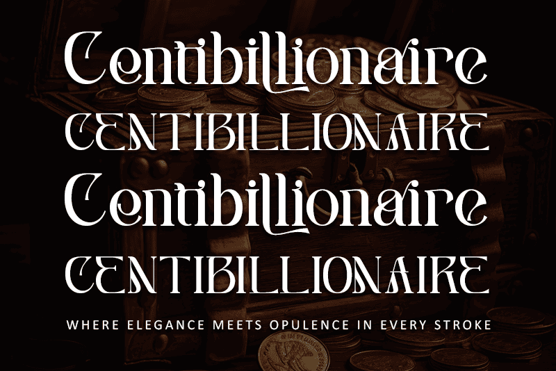 Centibillionaire – Personal use Font website image