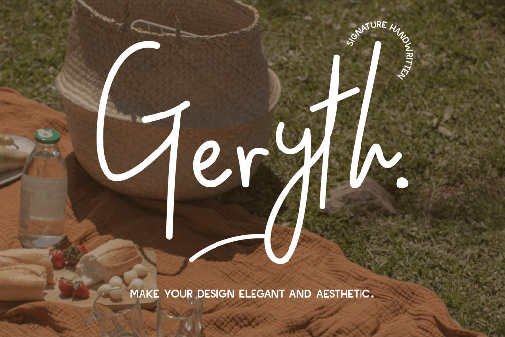 CF Geryth DEMO Font Family website image