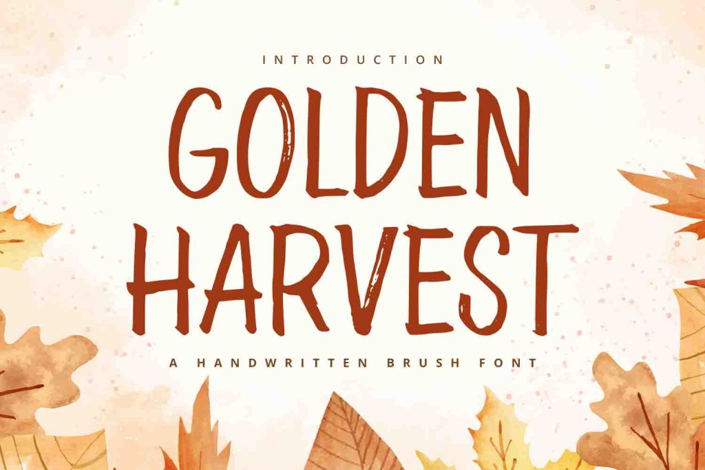 Golden Harvest Font website image