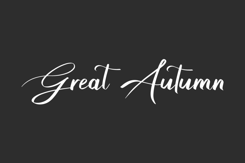 Great Autumn Demo Font website image