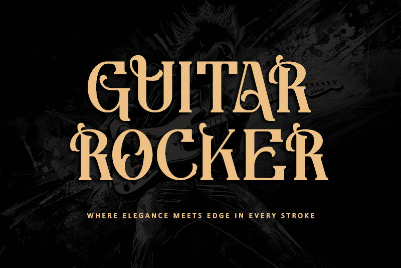 Guitar Rocker – Personal use Font website image