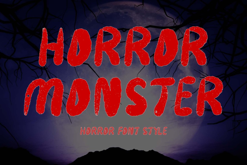 Horror Monster Font website image