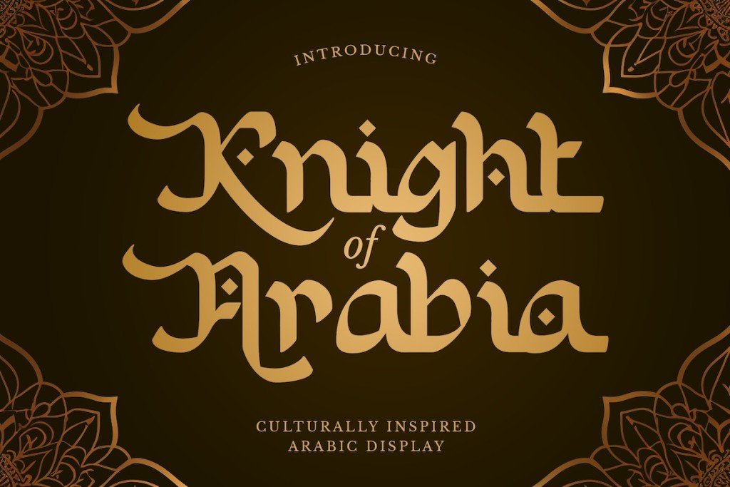 Knight of Arabia Font website image