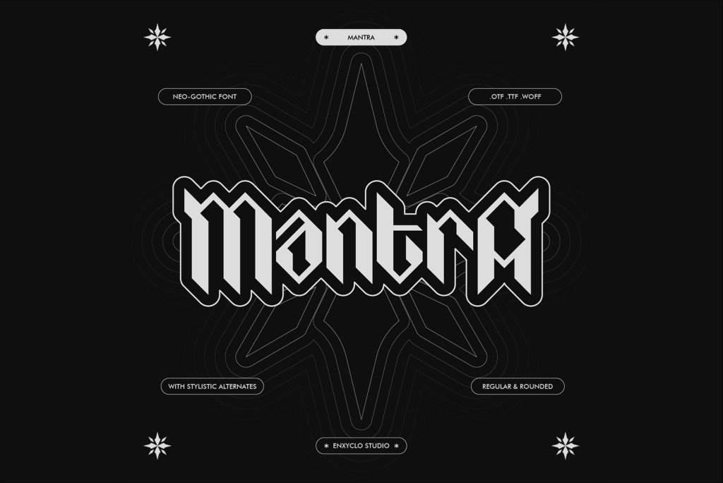 MANTRA Regular Font website image