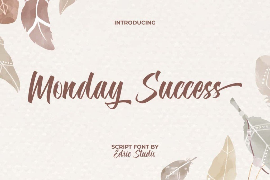 Monday Success Demo Font website image