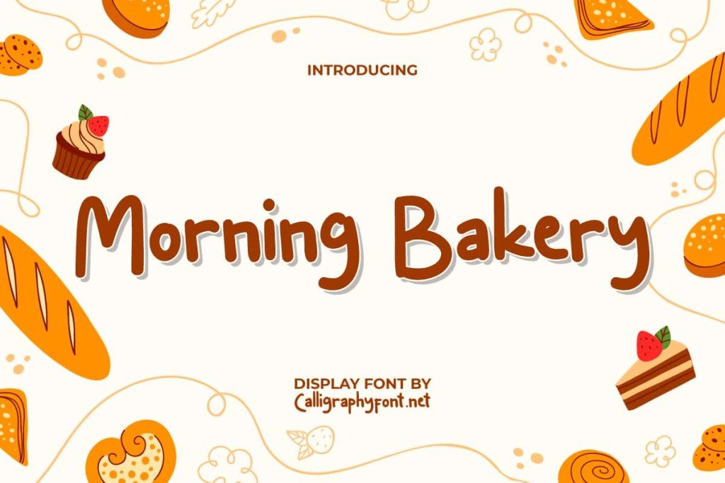 Morning Bakery Demo Font website image