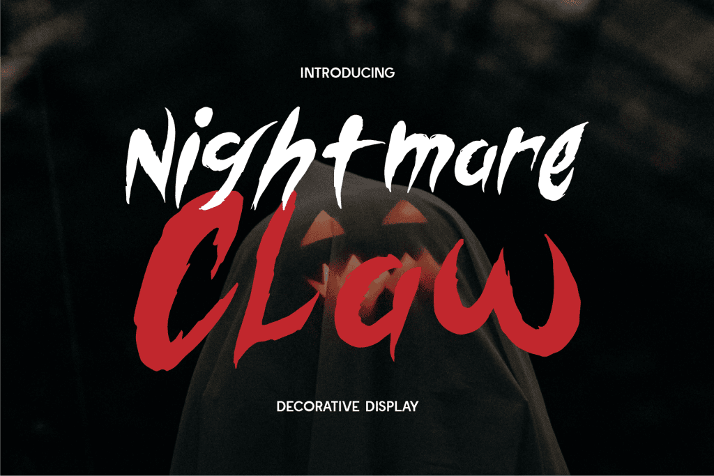 Nightmare Claw Demo Font website image