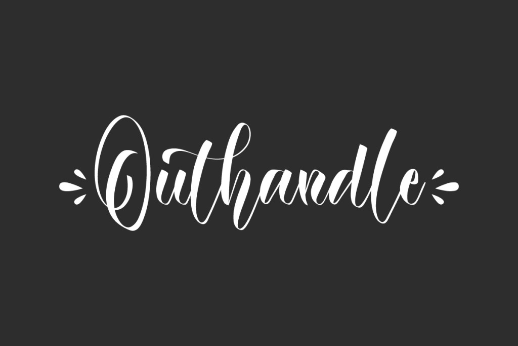 Outhandle Demo Font website image