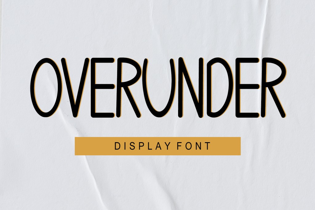 OVERUNDER – Personal Use Font website image