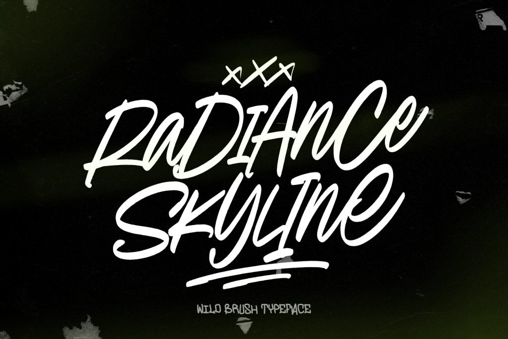 Radiance Skyline Font website image