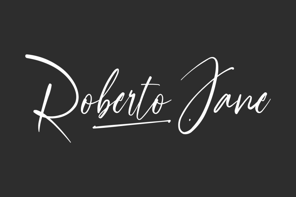 Roberto Jane Demo Font website image