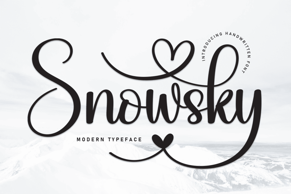 Snowsky Font website image