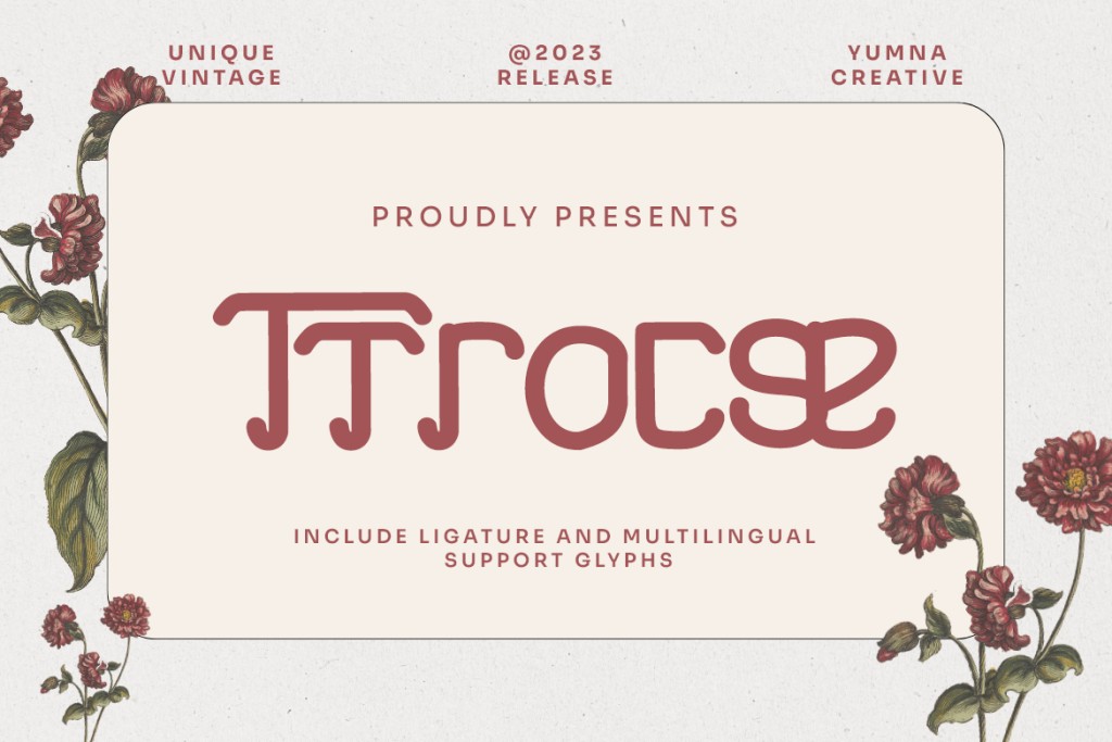 Ttrocse Font website image