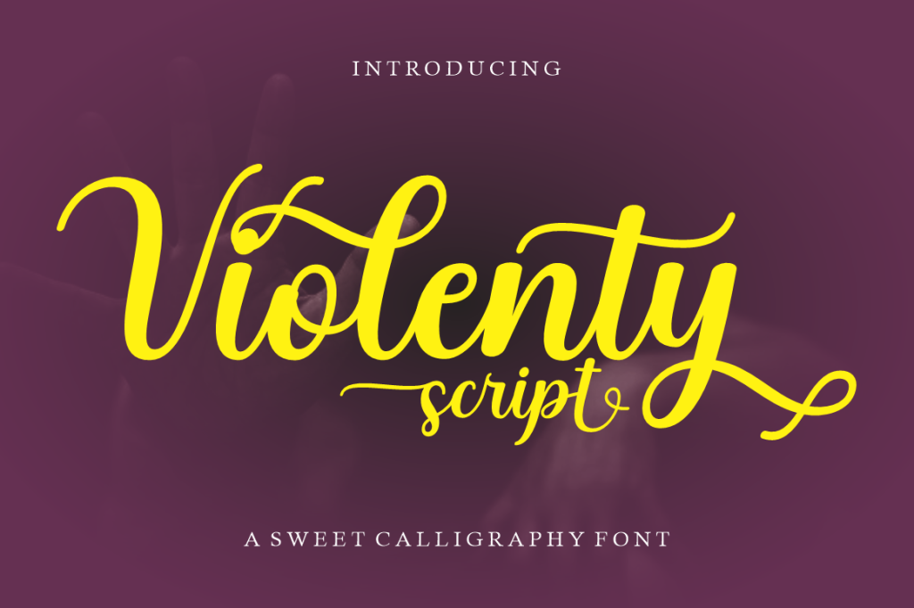 Violenty Script Font website image