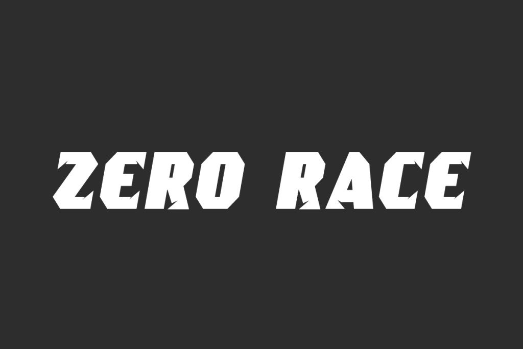 ZeroRaceDemo Font website image