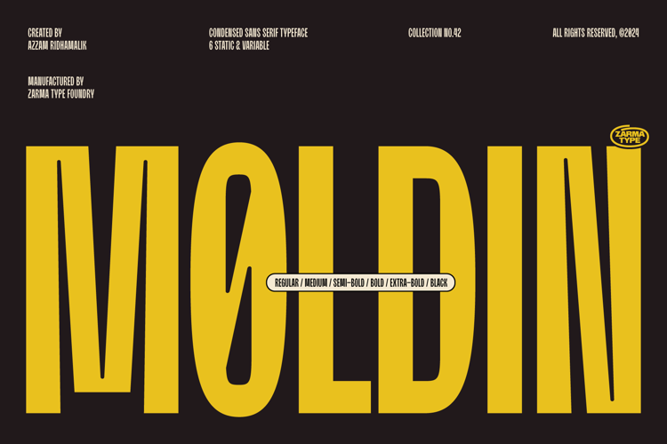 Moldin Font website image