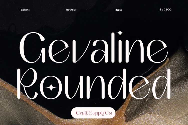 Gevaline Rounded Font website image