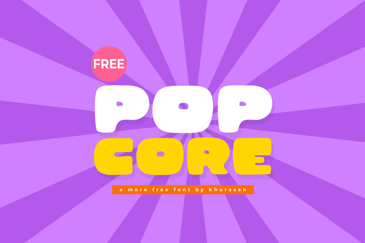 Pop Core Font website image