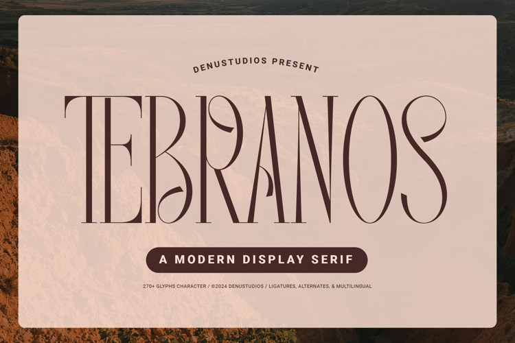 Tebranos Font website image