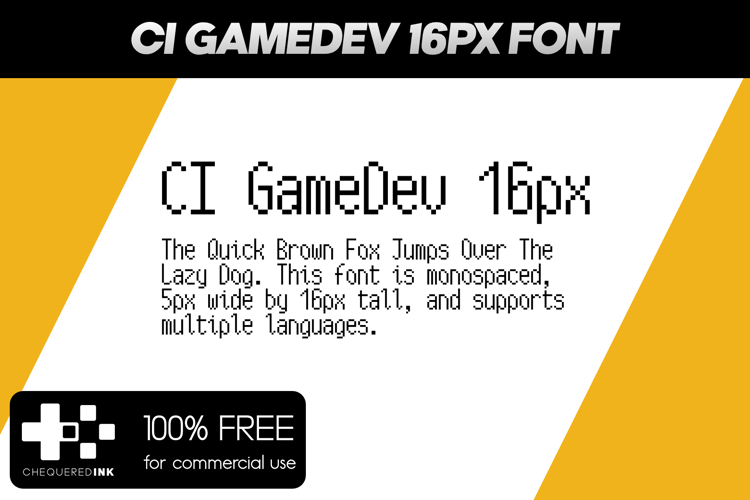 CI GameDev 16px Font website image