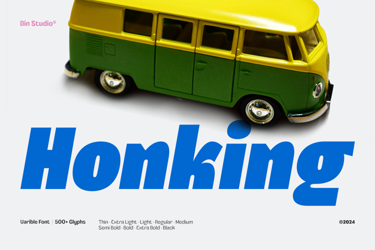 Honking Font website image