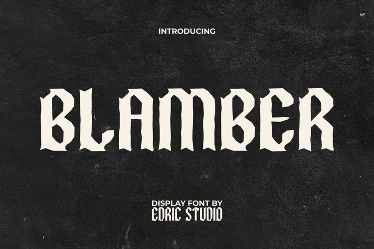 Blamber Font website image