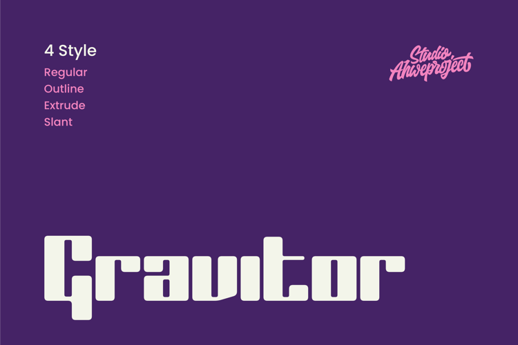 Gravitor Font website image