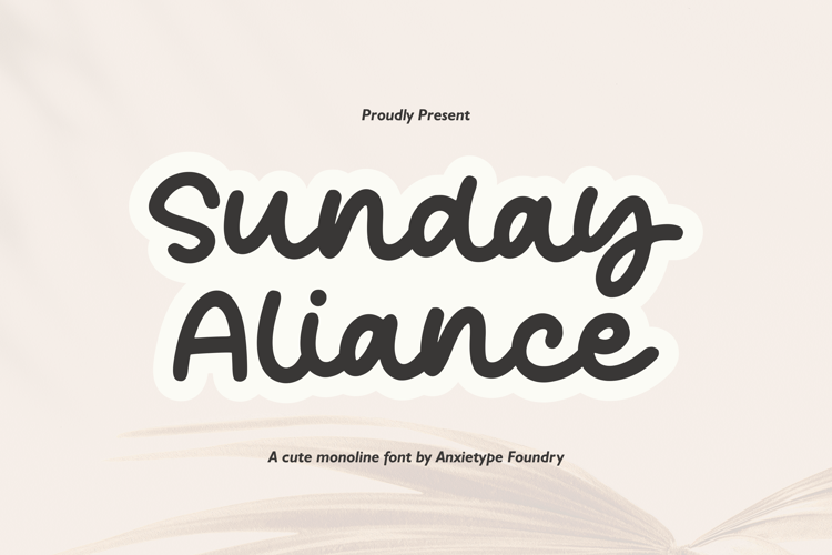 Sunday Aliance Font website image