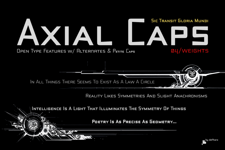 Axial Caps Font website image