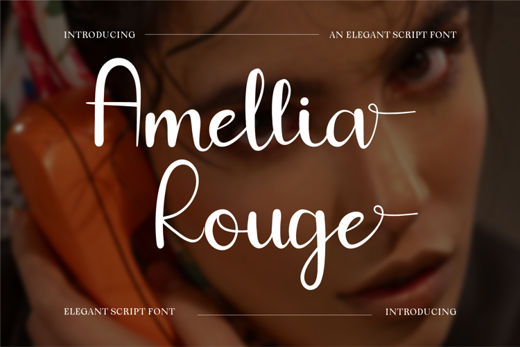 CF Amellia Rouge Font website image