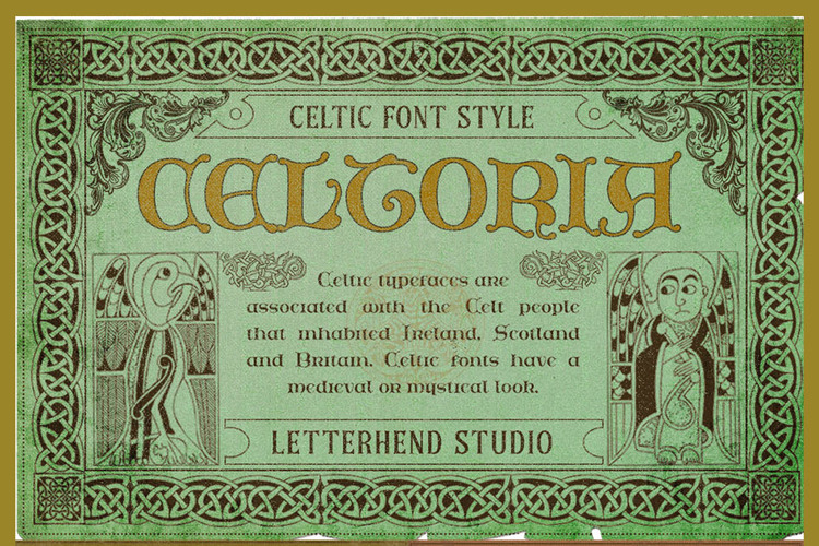 Celtoria Font website image