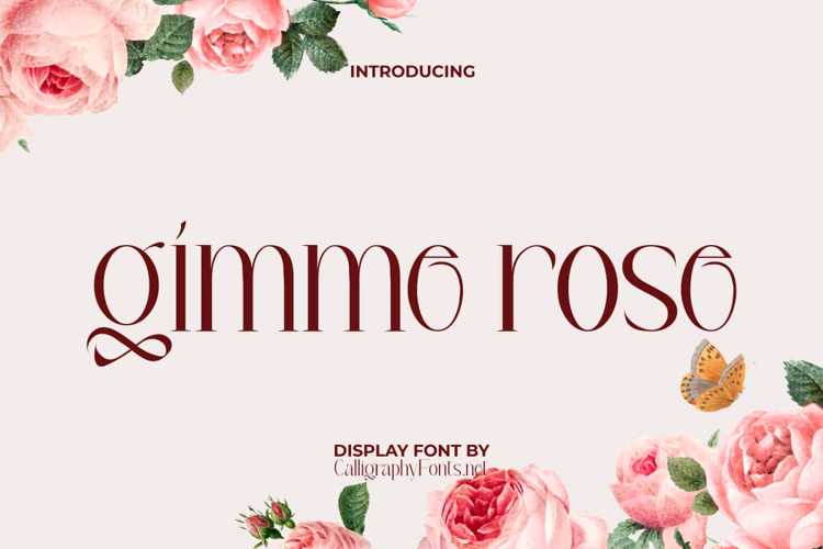 Gimme Rose Font website image