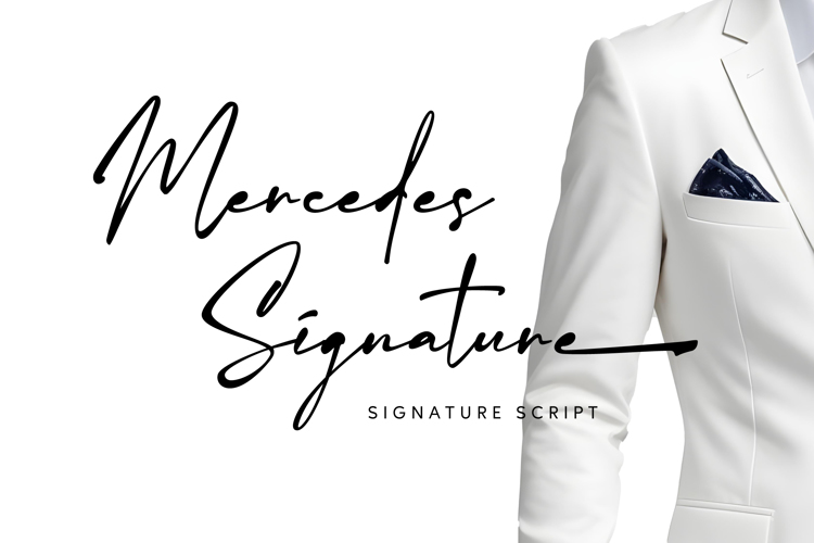 Mercedes Signature Font website image