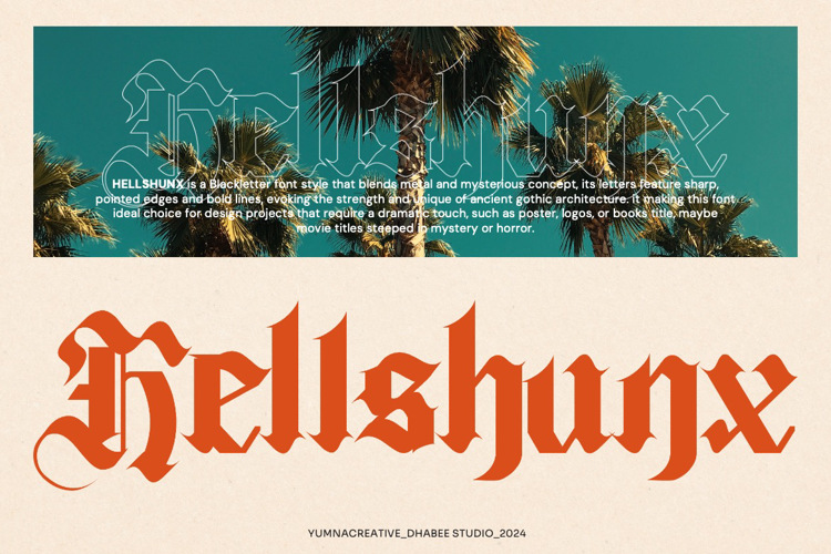 Hellshunx Font website image