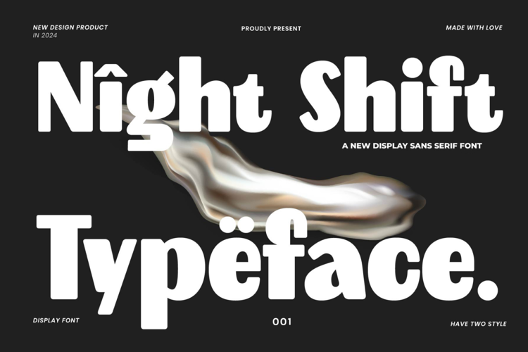 Night Shift Font website image