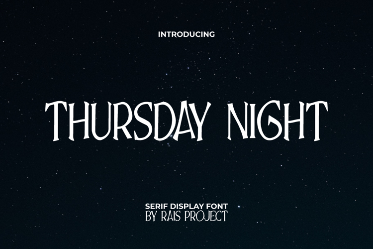 Thursday Night Font website image