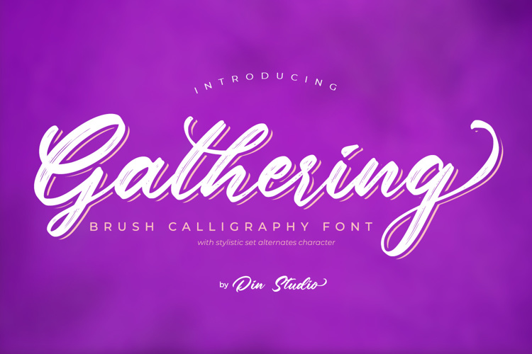 Gathering Font website image