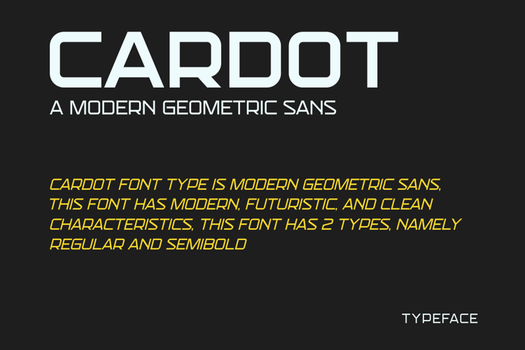 Cardot Font website image