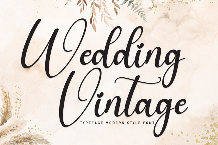 Wedding Vintage Font website image