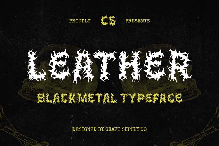 CS Leather Font website image