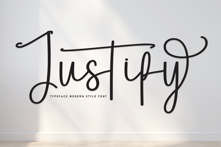 Justify Font website image