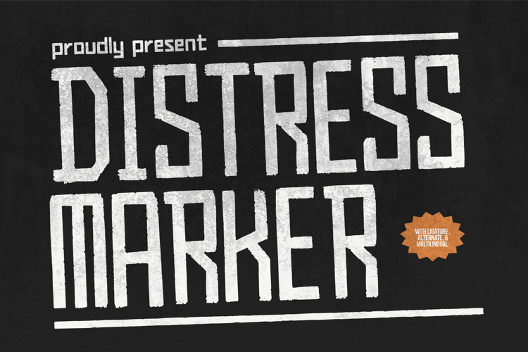 Distress Marker Font website image