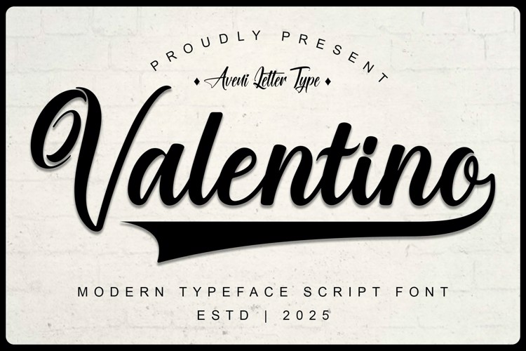 Valentino Font website image