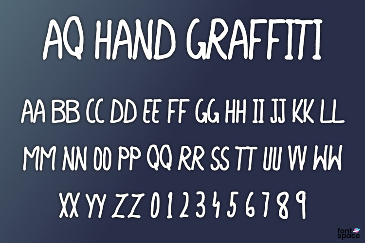 AQ Hand Graffiti Font website image