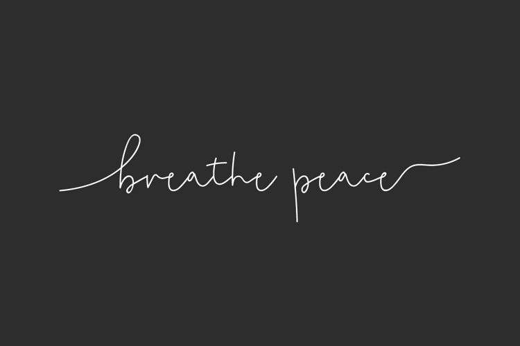 Breathe Peace Font website image