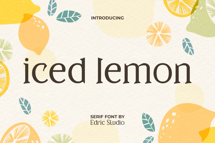 Iced Lemon Font website image