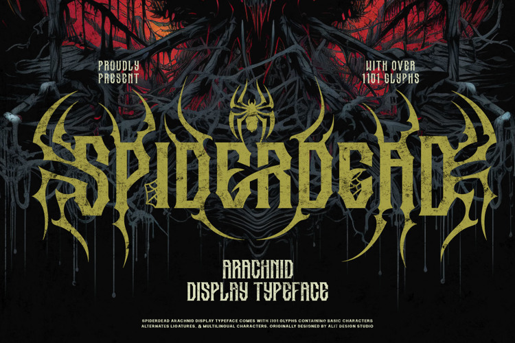 Spiderdead Font website image