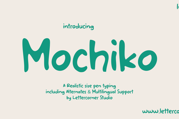 Mochiko Font website image